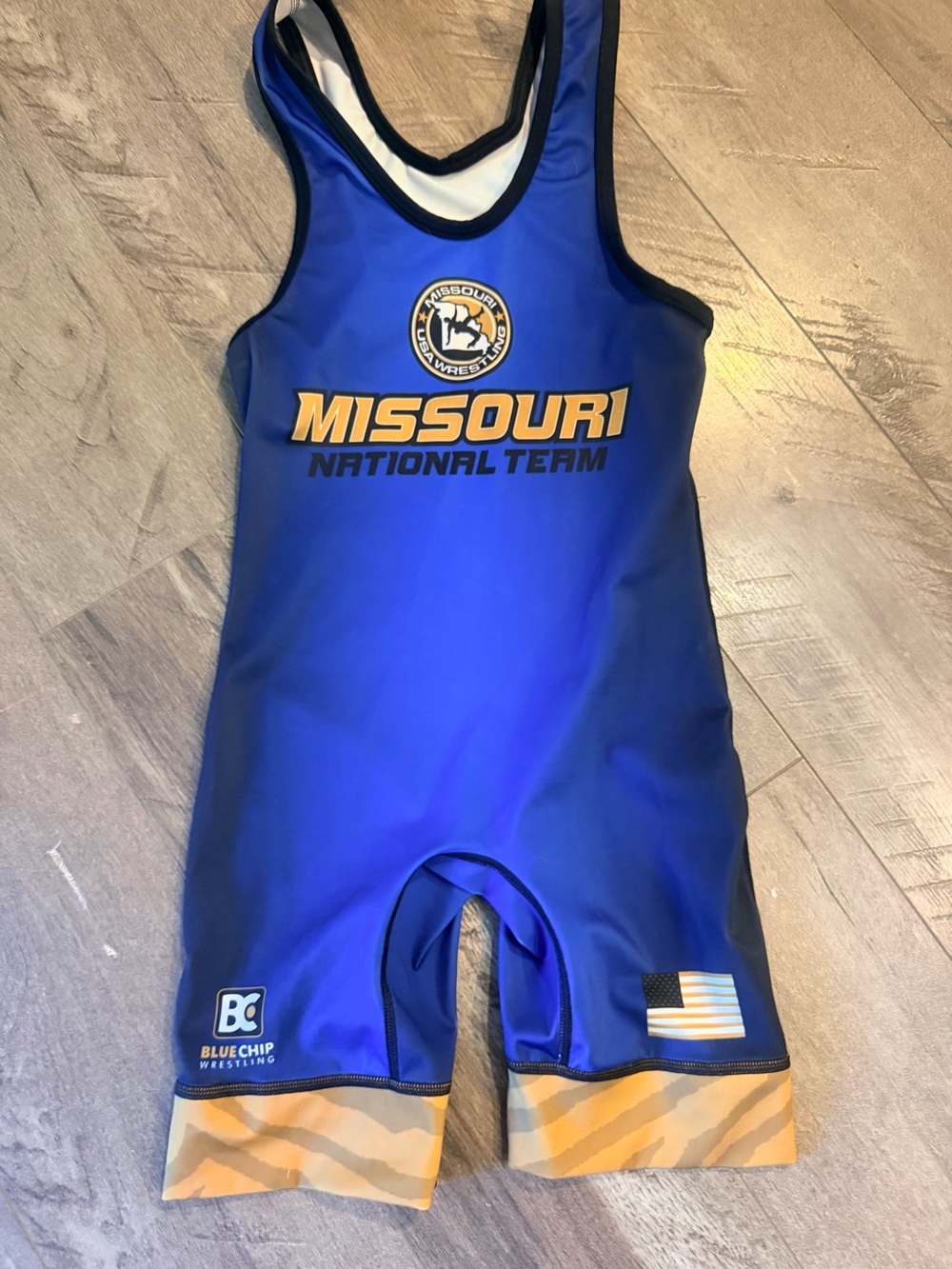 Missouri National Team Blue Wrestling Singlet by Blue Chip